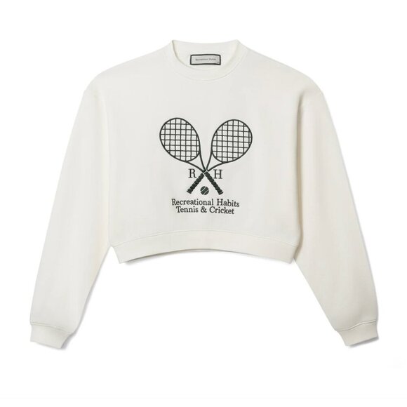 Recreational Habits Williams Cropped Crew in Cream - Picture 1 of 7